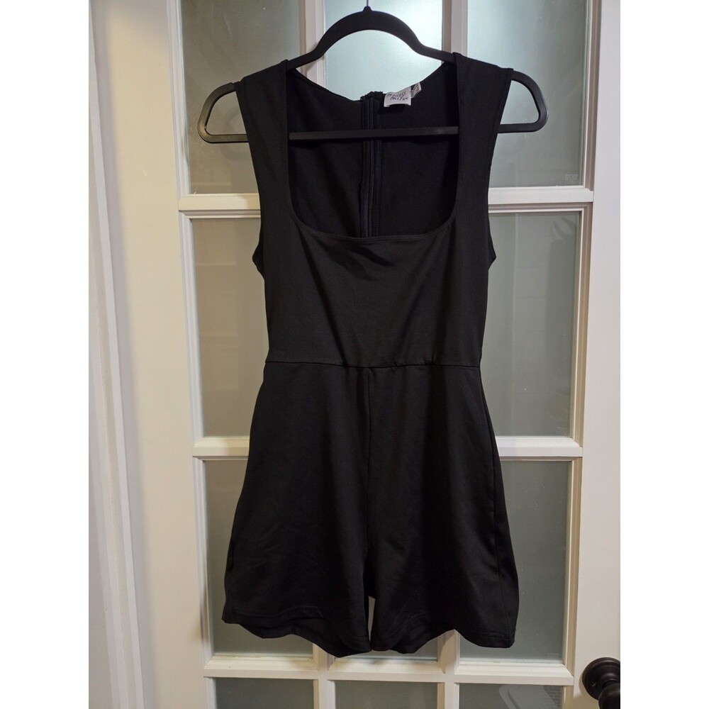 Princess Polly Black Festival Romper EDM Bass Festival Rave Size 4